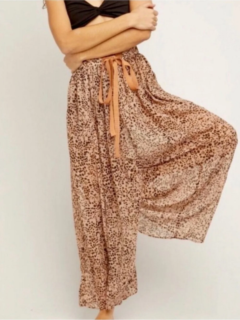 Free People Intimate Leopard Print Pants